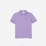 Kids Lacoste V0ZN3181 Purple GFU Regular Fit Petit Pique Polo - Image 4