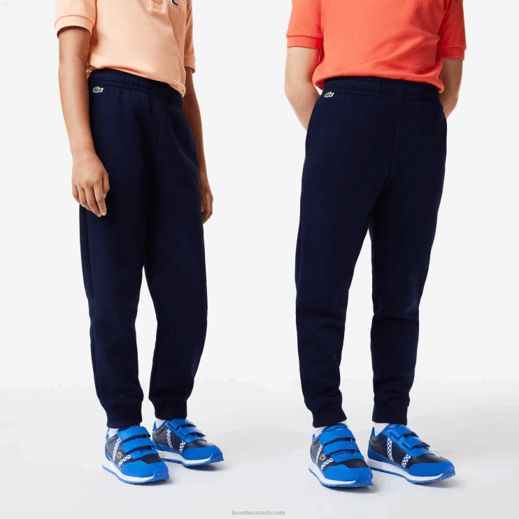 Kids Lacoste V0ZN3197 Navy Blue 166 Colorblock Trackpants - Image 2