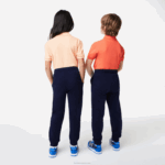Kids Lacoste V0ZN3197 Navy Blue 166 Colorblock Trackpants - Image 3