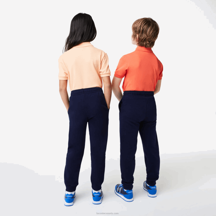 Kids Lacoste V0ZN3197 Navy Blue 166 Colorblock Trackpants - Image 3