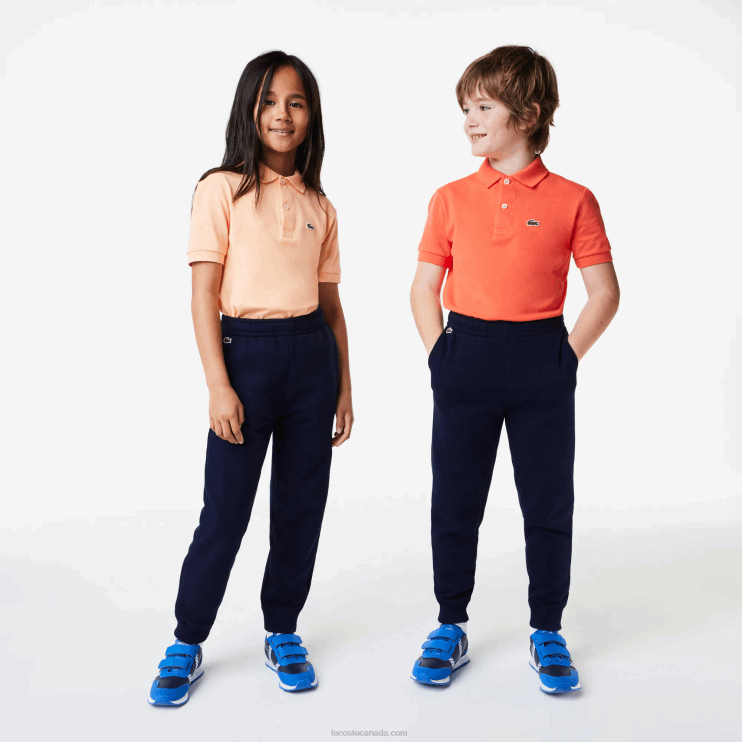 Kids Lacoste V0ZN3197 Navy Blue 166 Colorblock Trackpants - Image 1