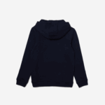 Kids Lacoste V0ZN3203 Navy Blue 166 Crocodile Cotton Hoodie - Image 2