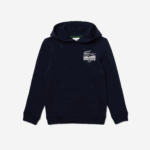 Kids Lacoste V0ZN3203 Navy Blue 166 Crocodile Cotton Hoodie