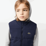 Kids Lacoste V0ZN3213 Navy Blue 166 Water-Repellent Vest - Image 2