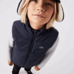 Kids Lacoste V0ZN3213 Navy Blue 166 Water-Repellent Vest - Image 7