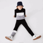 Kids Lacoste V0ZN3214 Black White Grey Chine NUA Branded Trackpants