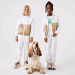 Kids Lacoste V0ZN3220 White Beige WN5 High-Neck Colorblock Jacket - Image 2