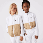 Kids Lacoste V0ZN3220 White Beige WN5 High-Neck Colorblock Jacket