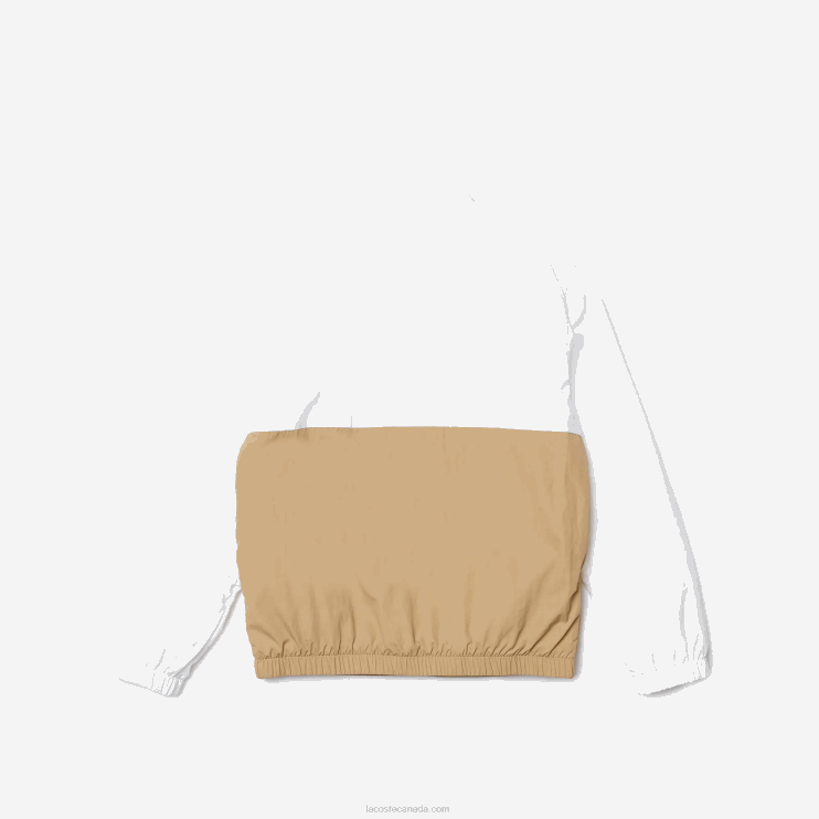 Kids Lacoste V0ZN3220 White Beige WN5 High-Neck Colorblock Jacket - Image 6
