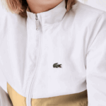 Kids Lacoste V0ZN3220 White Beige WN5 High-Neck Colorblock Jacket - Image 8