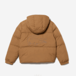 Kids Lacoste V0ZN3222 Brown Blue 9FG Crocodile Embroidery Hooded Taffeta Jacket - Image 6