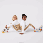 Kids Lacoste V0ZN3224 White Beige WN5 Contrast Band Trackpants