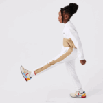 Kids Lacoste V0ZN3224 White Beige WN5 Contrast Band Trackpants - Image 7