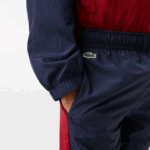 Kids Lacoste V0ZN3225 Navy Blue Bordeaux LUB Contrast Band Trackpants - Image 7