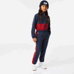 Kids Lacoste V0ZN3225 Navy Blue Bordeaux LUB Contrast Band Trackpants - Image 8