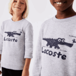 Kids Lacoste V0ZN3230 Grey Chine CCA Crocodile Print Crew Neck Sweatshirt - Image 2