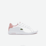 Kids Lacoste V0ZN3231 White & Light Pink 1Y9 Graduate Synthetic Sneakers