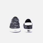 Kids Lacoste V0ZN3234 Black & White 312 Jump Serve Textile Slip On - Image 5