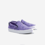 Kids Lacoste V0ZN3235 Purple White 84X Jump Serve Textile Slip On - Image 2
