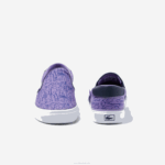 Kids Lacoste V0ZN3235 Purple White 84X Jump Serve Textile Slip On - Image 3