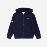 Kids Lacoste V0ZN3257 Navy Blue 166 Miami Open Hooded Sweatshirt