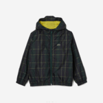 Kids Lacoste V0ZN3262 Navy Blue Green Yellow 9DW Water-Repellent Windbreaker - Image 5