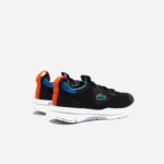 Kids Lacoste V0ZN3298 Black Blue 011 Run Spin Knit Textile Color Contrast Sneakers - Image 3