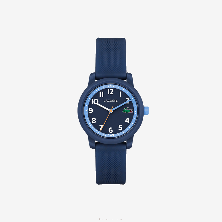 Kids Lacoste V0ZN3300 Blue 000 12.12 3 Hands Silicone Strap Watch - Image 3