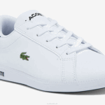 Kids Lacoste V0ZN3302 White & Black 147 Graduate Sneakers - Image 6