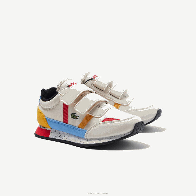 Kids Lacoste V0ZN3306 Off White & Yellow HT3 Partner Winter Synthetic Outdoor Shoes - Image 2