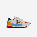 Kids Lacoste V0ZN3306 Off White & Yellow HT3 Partner Winter Synthetic Outdoor Shoes