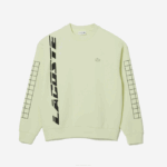 Men Lacoste V0ZN1000 Yellow 6GD Loose Fit Pique Sweatshirt - Image 4