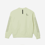 Men Lacoste V0ZN1000 Yellow 6GD Loose Fit Pique Sweatshirt - Image 5