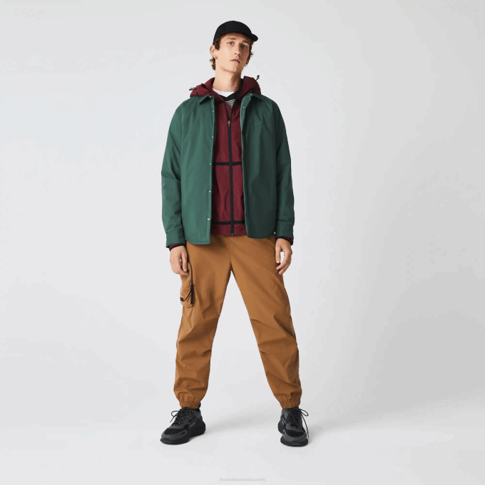Men Lacoste V0ZN1002 Brown Z0W Contrast Oversized Branding Trackpants - Image 2
