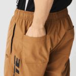 Men Lacoste V0ZN1002 Brown Z0W Contrast Oversized Branding Trackpants - Image 7