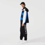 Men Lacoste V0ZN1003 Black 031 Contrast Oversized Branding Trackpants