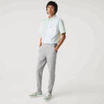 Men Lacoste V0ZN1005 Grey Chine 4JV Slim Fit Heathered Cotton Blend Tracksuit Pants