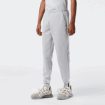 Men Lacoste V0ZN1006 Grey Chine CCA Slim Fit Heathered Cotton Blend Tracksuit Pants - Image 2