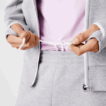 Men Lacoste V0ZN1006 Grey Chine CCA Slim Fit Heathered Cotton Blend Tracksuit Pants - Image 4