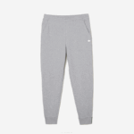 Men Lacoste V0ZN1006 Grey Chine CCA Slim Fit Heathered Cotton Blend Tracksuit Pants - Image 5