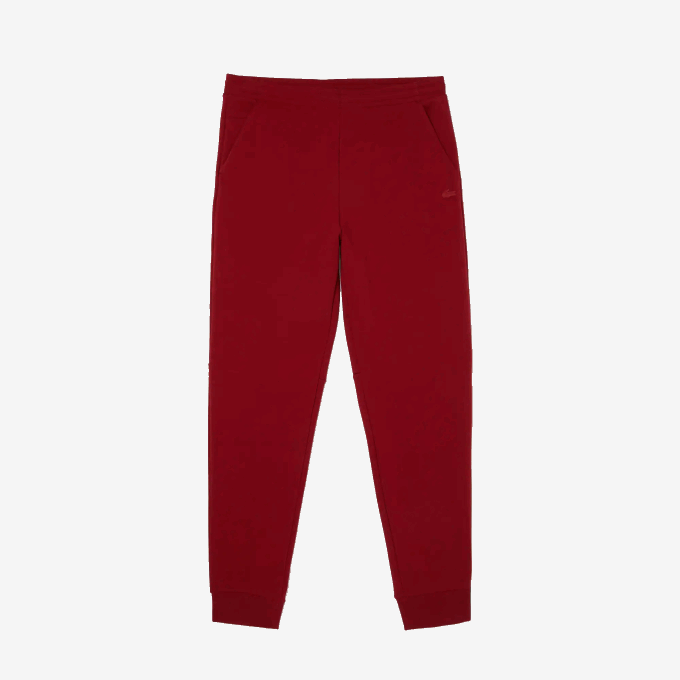 Men Lacoste V0ZN1007 Bordeaux YPW Slim Fit Heathered Cotton Blend Tracksuit Pants - Image 5