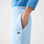 Men Lacoste V0ZN1008 Blue HBP Tapered Fit Fleece Trackpants - Image 2