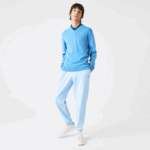 Men Lacoste V0ZN1008 Blue HBP Tapered Fit Fleece Trackpants