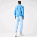 Men Lacoste V0ZN1008 Blue HBP Tapered Fit Fleece Trackpants - Image 3