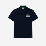 Men Lacoste V0ZN100 Navy Blue 166 Cotton Mini-Pique Polo