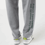 Men Lacoste V0ZN1012 Grey Chine YRD Print Trackpants - Image 6