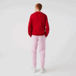 Men Lacoste V0ZN1014 Pink Z4H Tapered Fit Fleece Trackpants - Image 3