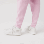 Men Lacoste V0ZN1014 Pink Z4H Tapered Fit Fleece Trackpants - Image 6