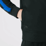 Men Lacoste V0ZN1016 Green YZP Regular Fit High-Neck Pique Zip Sweatshirt - Image 7