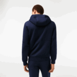 Men Lacoste V0ZN1019 Navy Blue 423 SPORT Mesh Panels Hoodie - Image 3